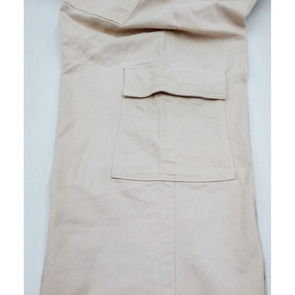 Hollister Ultra High-Rise Dad Cargo Pants White Size W32L 15L/14L Off-White - Picture 7 of 10